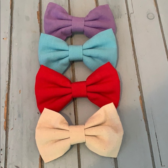 Accessories - NWOT 4 Linen Hair Bows!